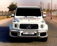 White Mercedes Benz AMG G63 2021 for rent in Abu Dhabi 2